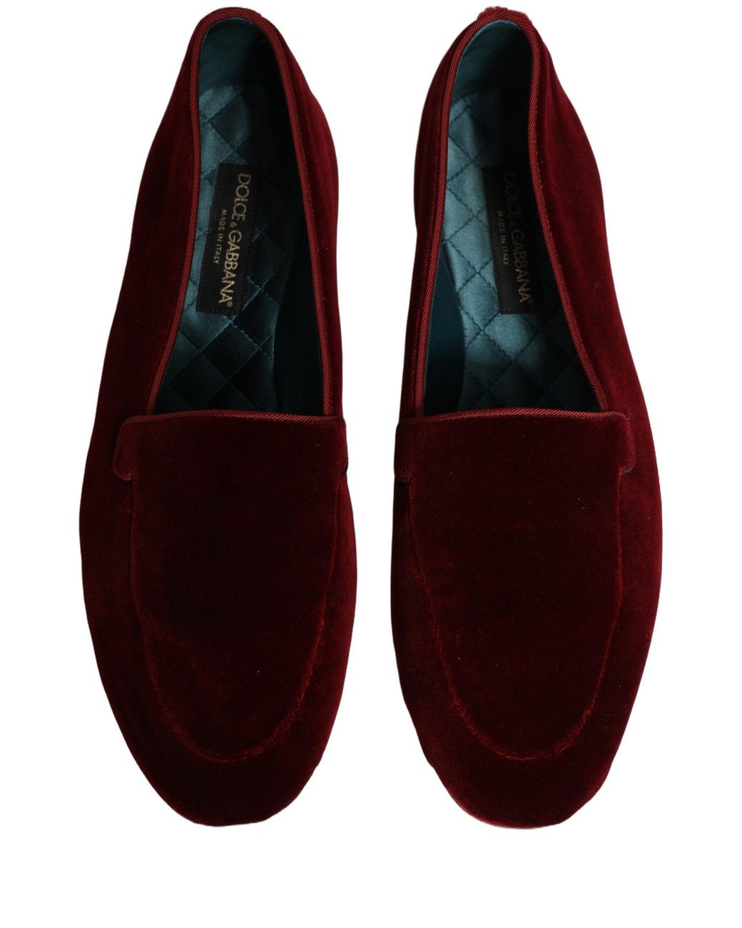 Dolce & Gabbana Multicolor Velvet Slip On Flats Loafers Shoes Leather for men