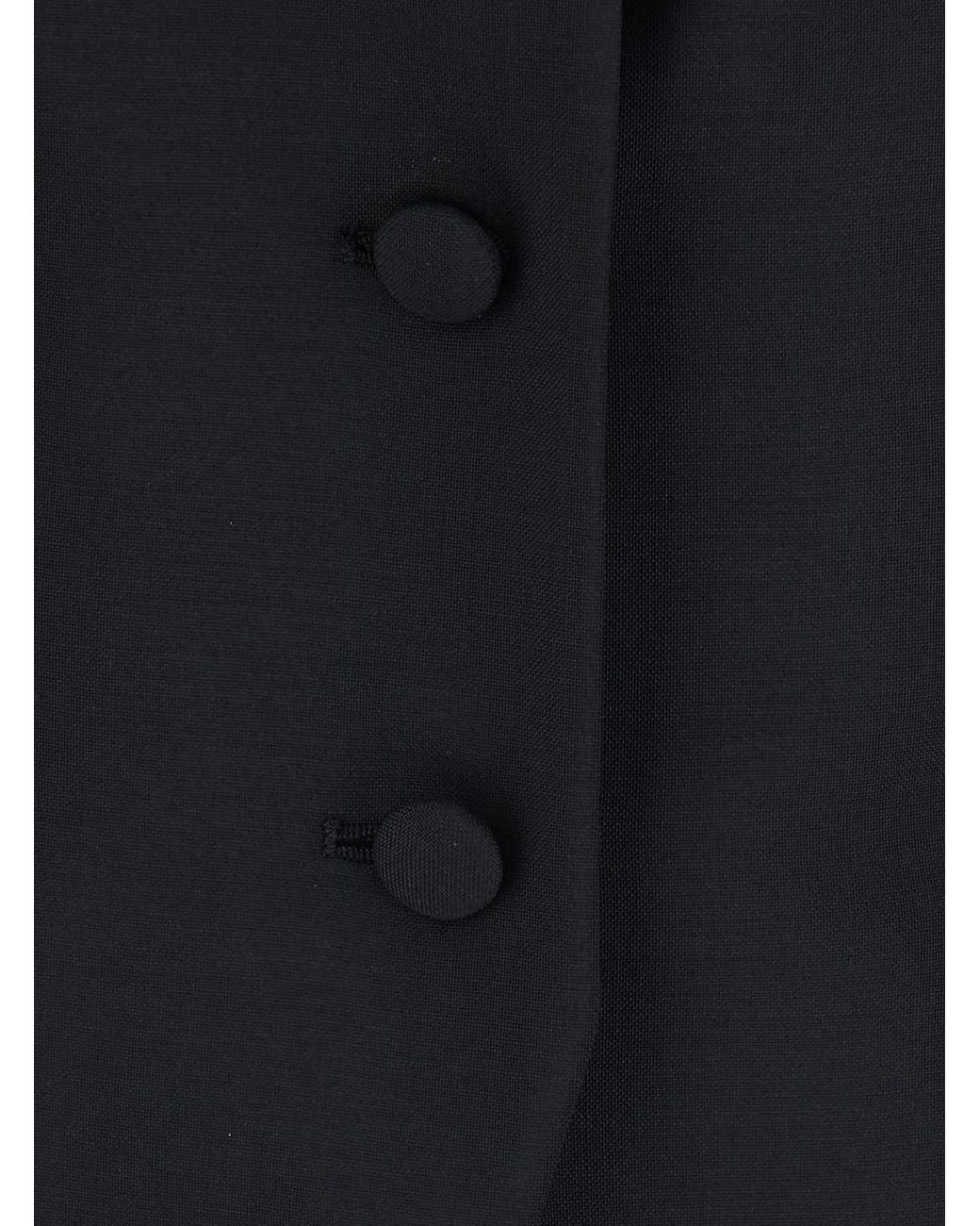 Rohe Black Blazer Wool-Blend Virgin Wool Blazers