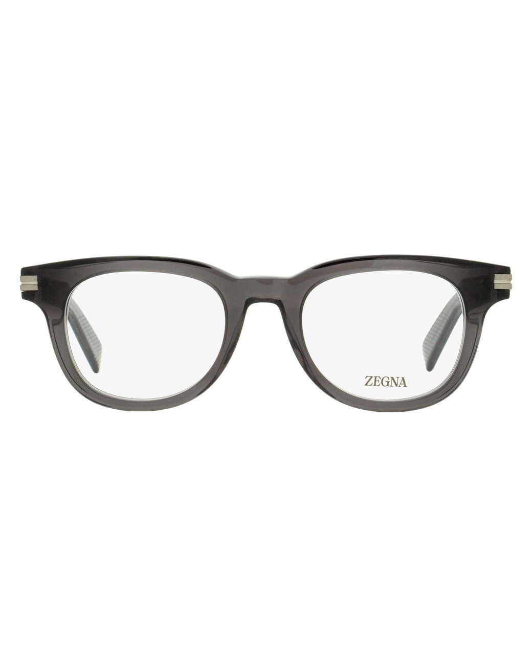 Zegna Black Thick Oval Eyeglasses Ez5279 020 48Mm Plastic (Acetate) for men