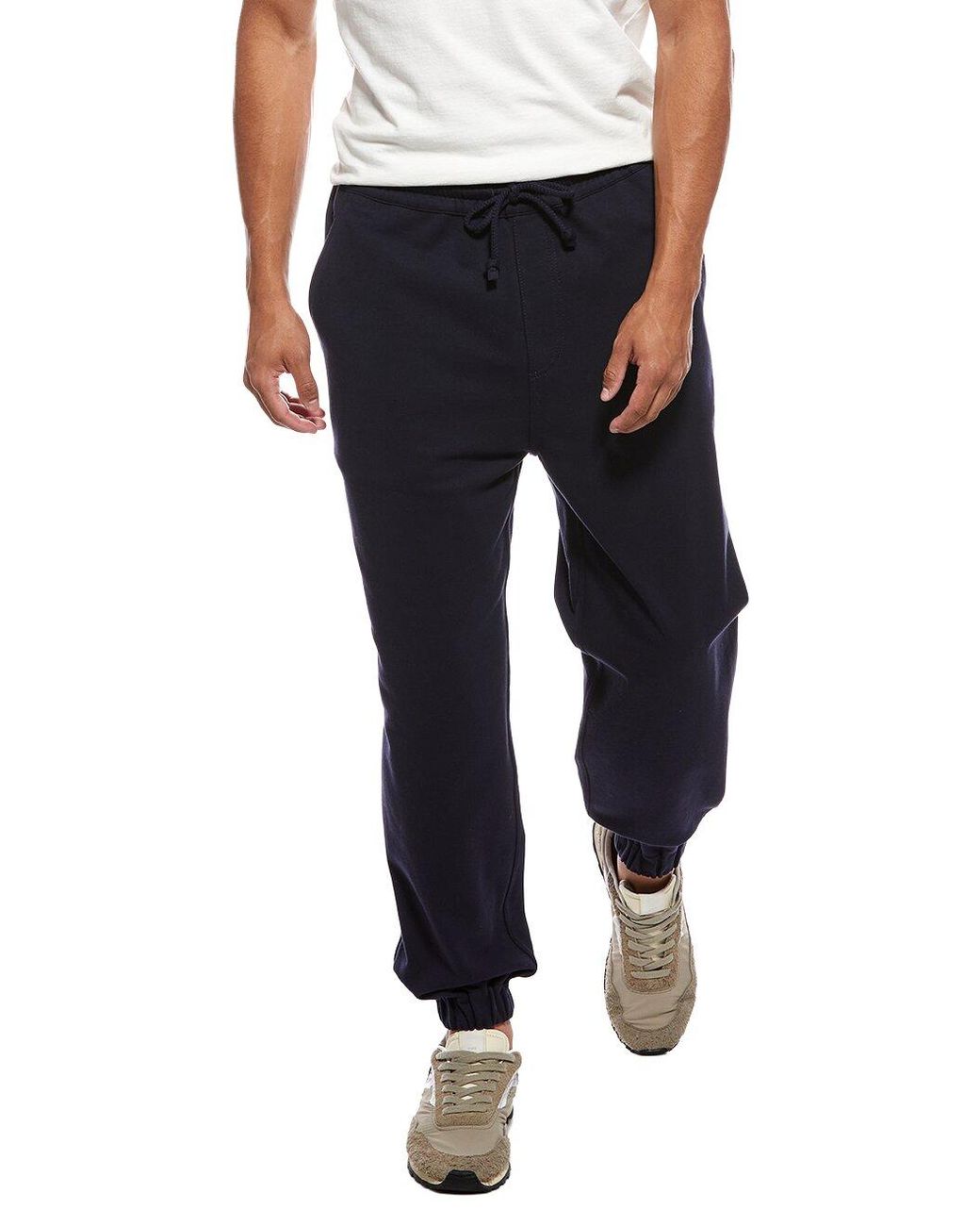 Brunello Cucinelli Black Dark Cotton Blend Trousers for men