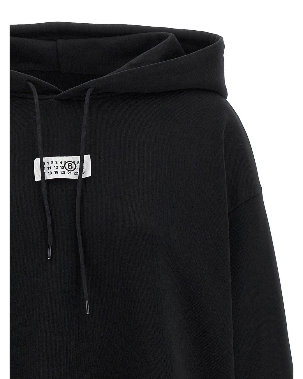 MM6 by Maison Margiela Black Numeric Signature Mm6 Hoodie