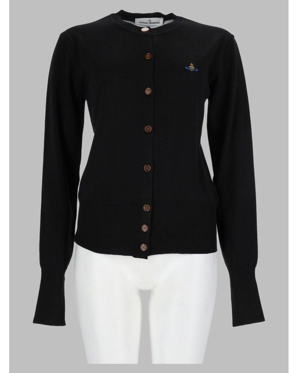 Vivienne Westwood Black Bea Wool Cardigan Sweater
