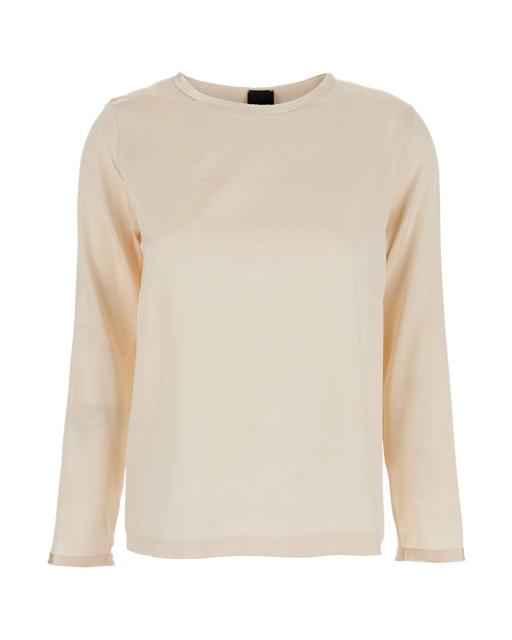 Le Plain Natural Silk Long Sleeve Blouse For Elastane Shirts And Blouses