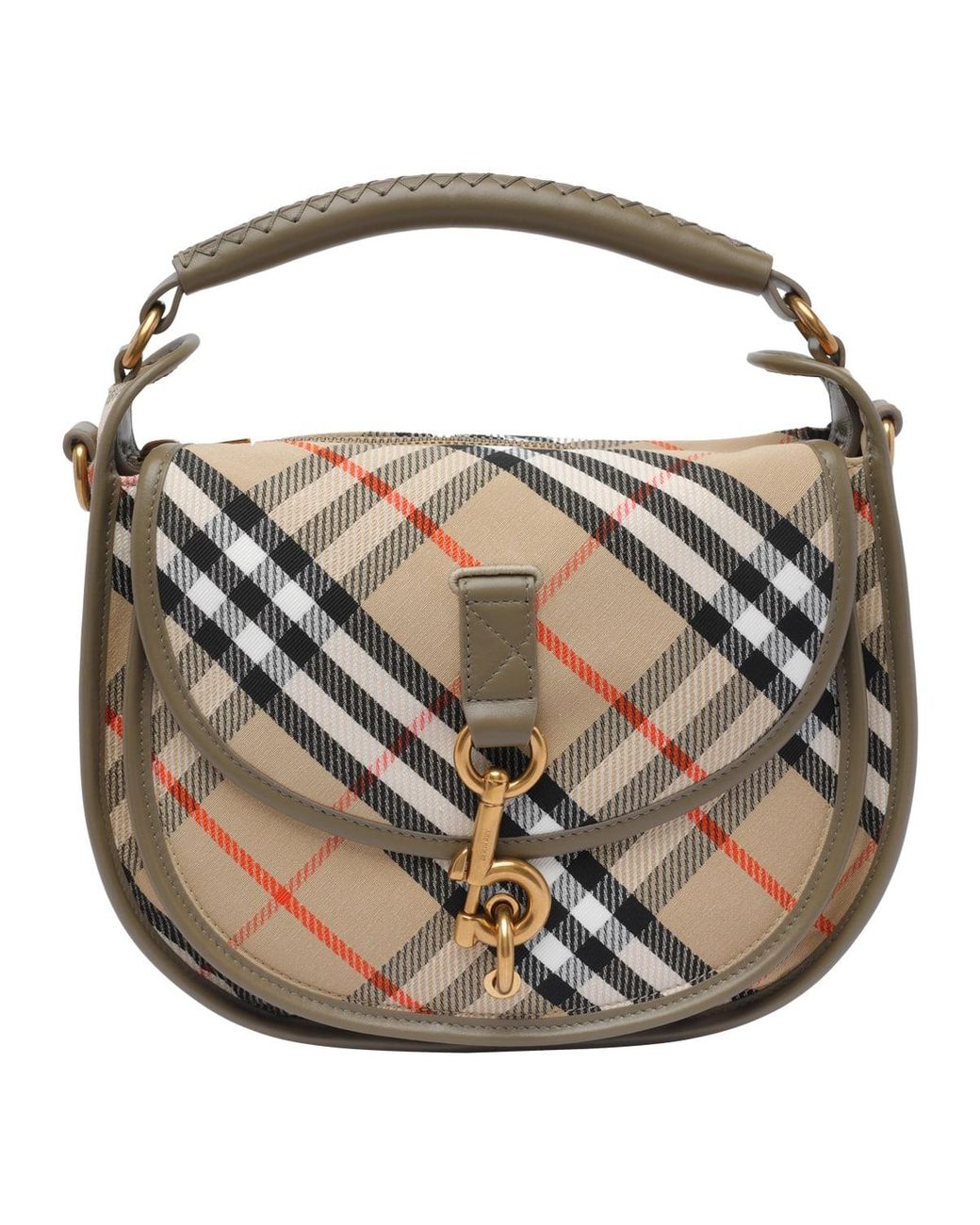 Burberry Bクリップ スモール ハンドバッグ Burberry B Clip Small Handbag in Brown | Lyst