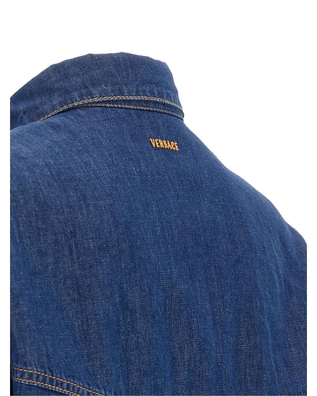 Versace Blue Versace Cotton Denim Jacket