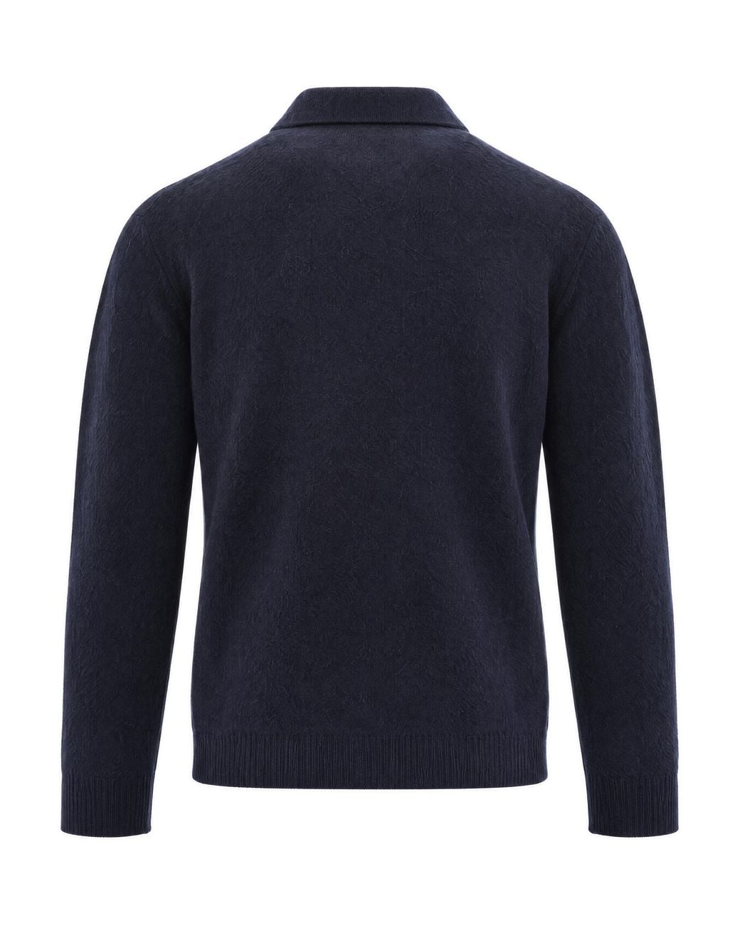 Paolo Pecora Blue Long-Sleeve Polo Jumper Wool Sweater for men