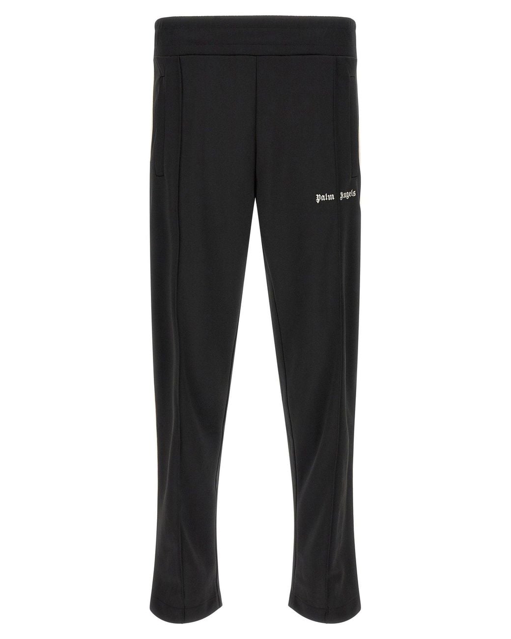 Palm Angels Black Logo-Embroidered Track Pants for men