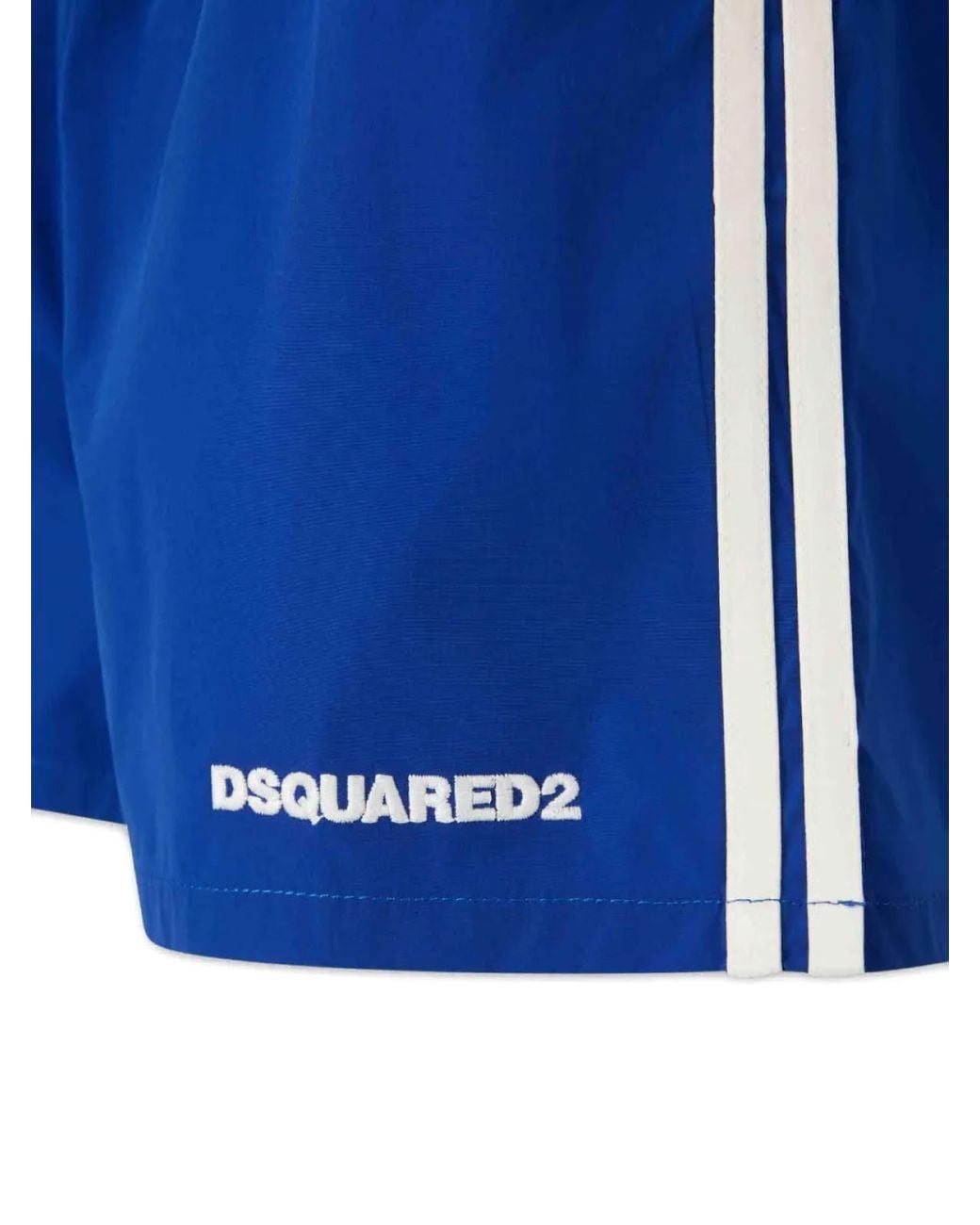 DSquared² Blue Logo Boxer Midi Swim Shorts Clothing Beachwear for men