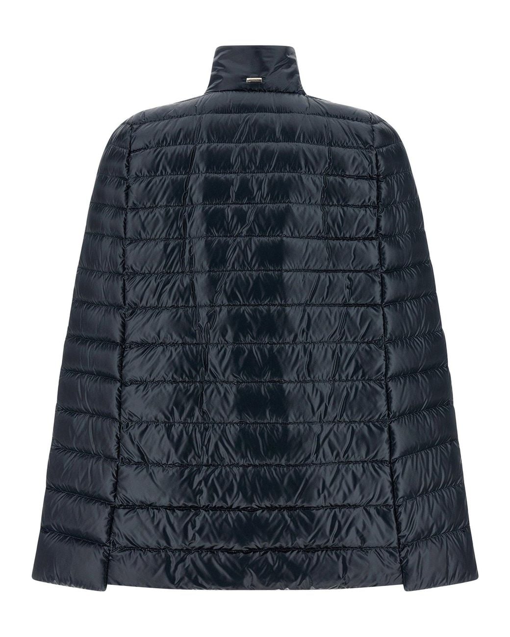 Herno Blue Ultralight Nylon Cape Down Jacket