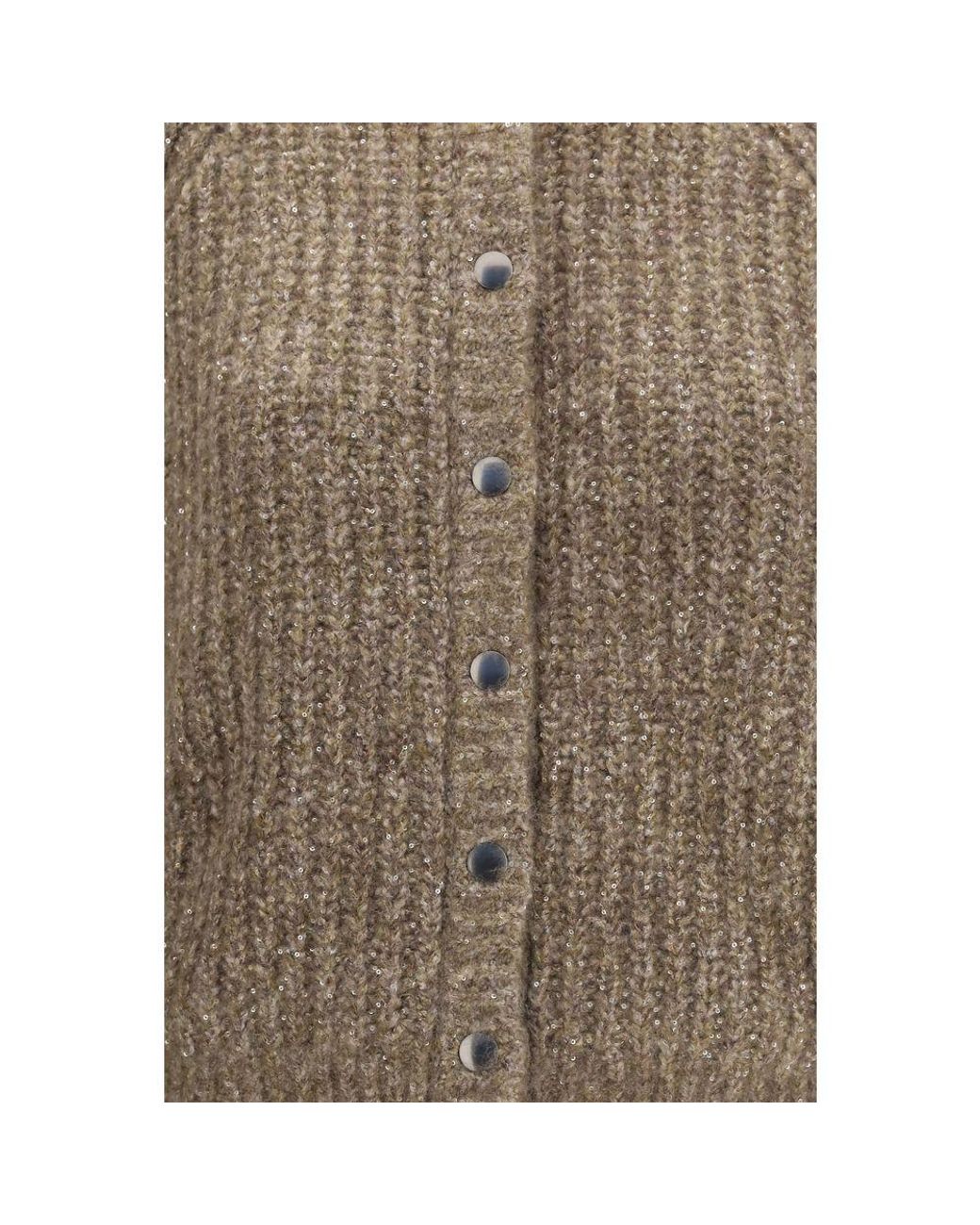 Brunello Cucinelli Brown Cashmere Cardigan