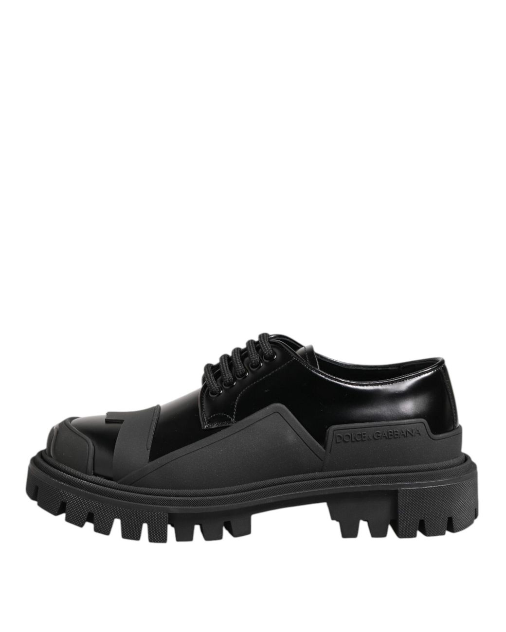 Dolce & Gabbana Black Calfskin Oxfords And Derbies for men