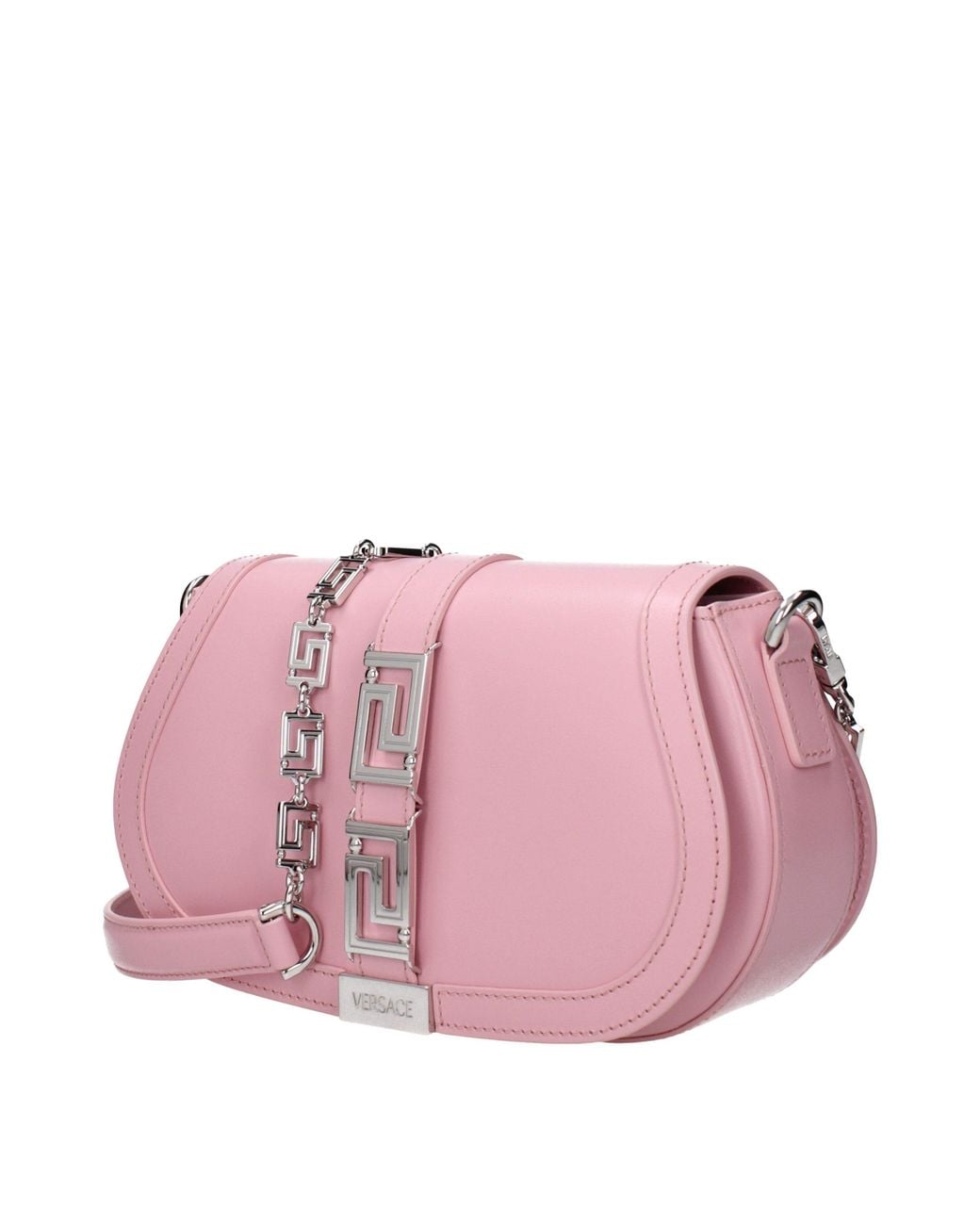 Versace Pink Shoulder Bags Leather