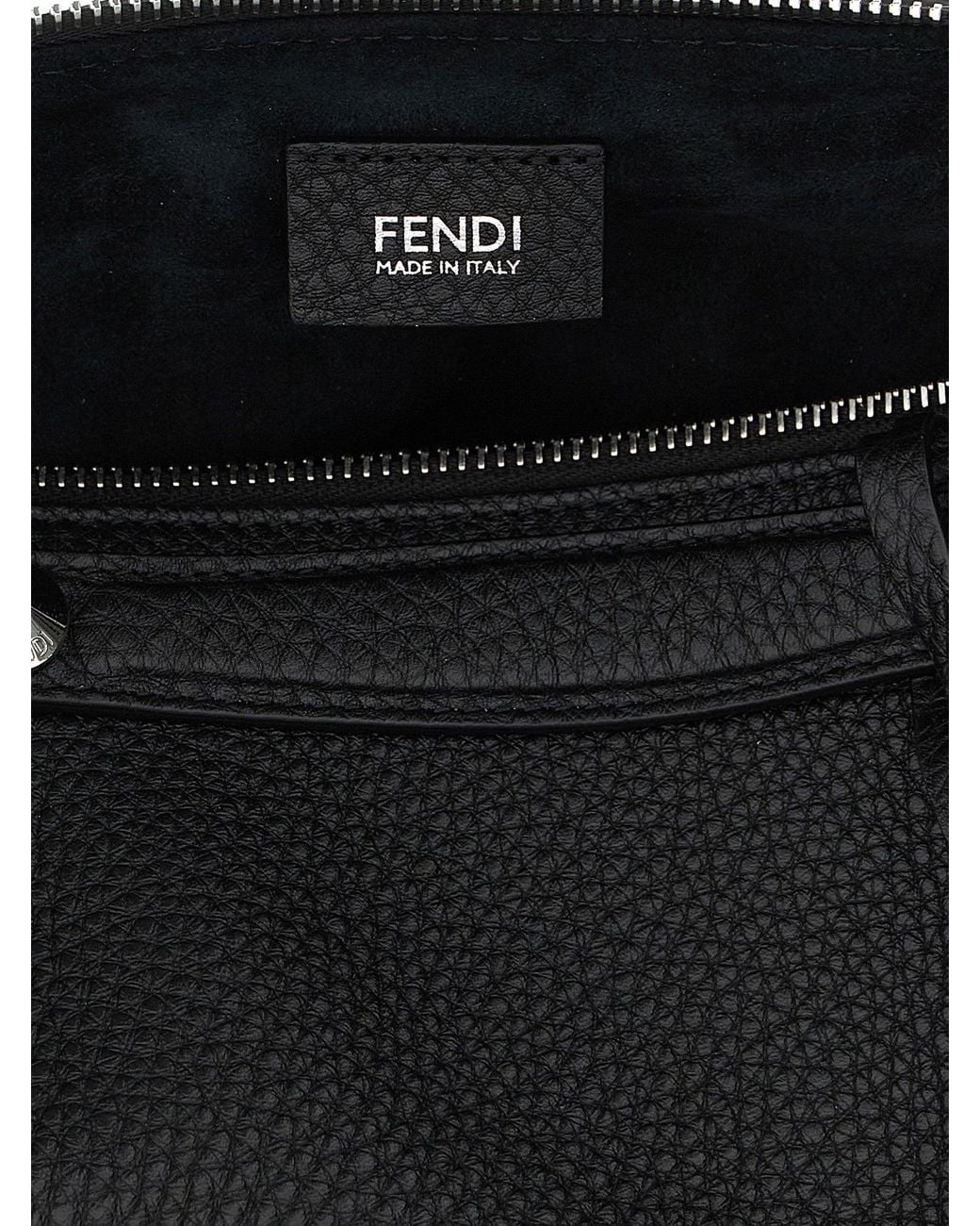 Fendi Black Fendi Calfskin Leather Shoulder Bag