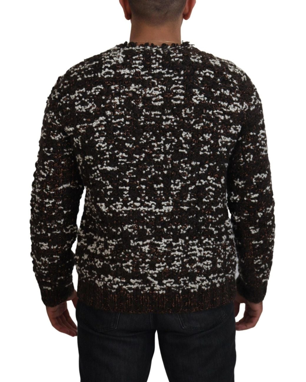 Dolce & Gabbana Black Knitted Wool Fatto A Mano Sweater for men