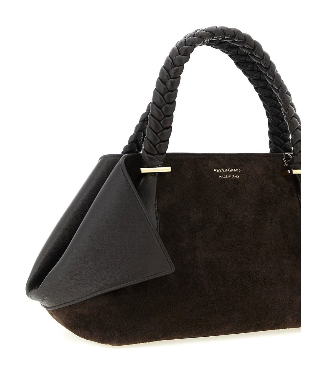 Ferragamo Black Top Handle Bag