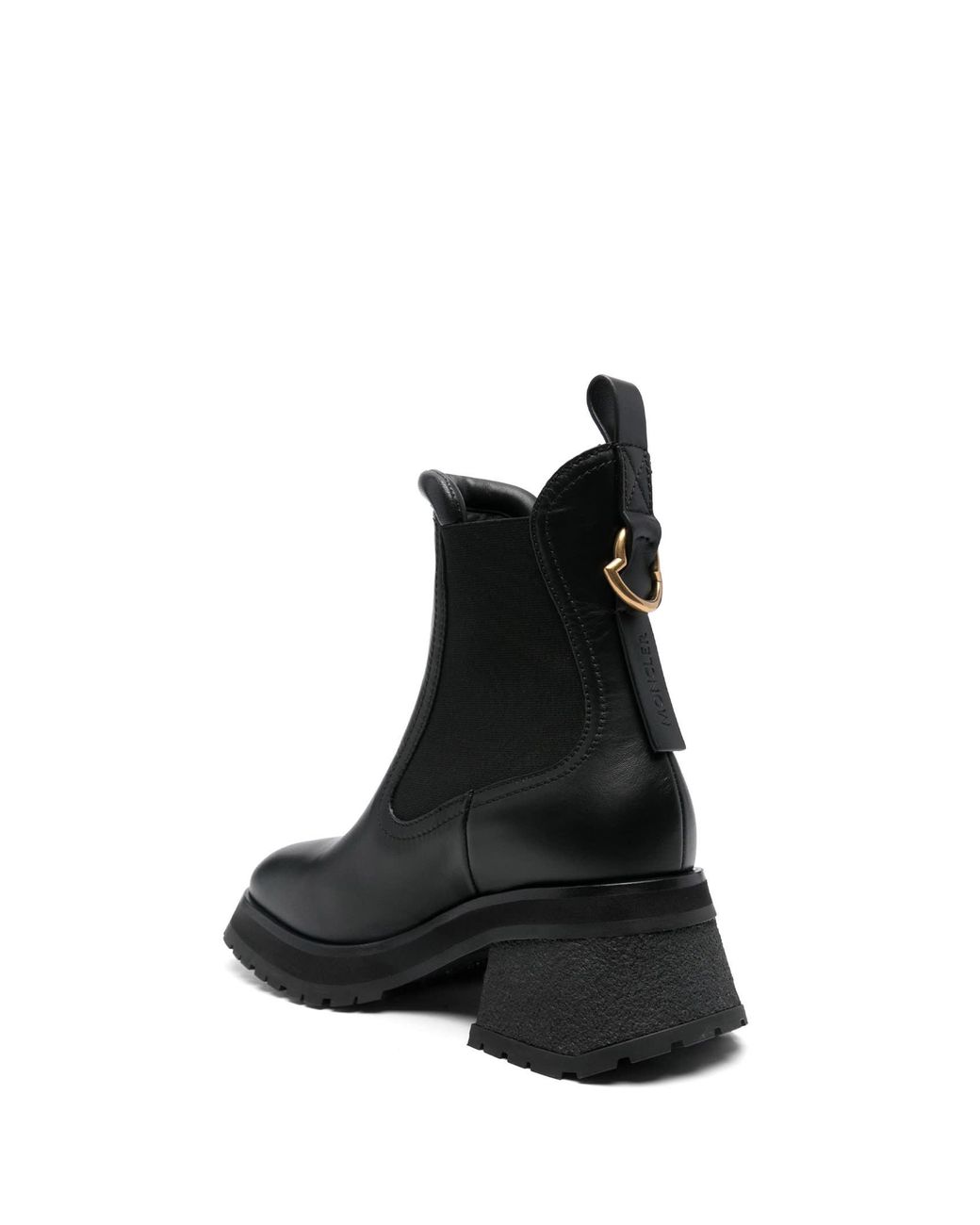 Moncler Black Boots Leather