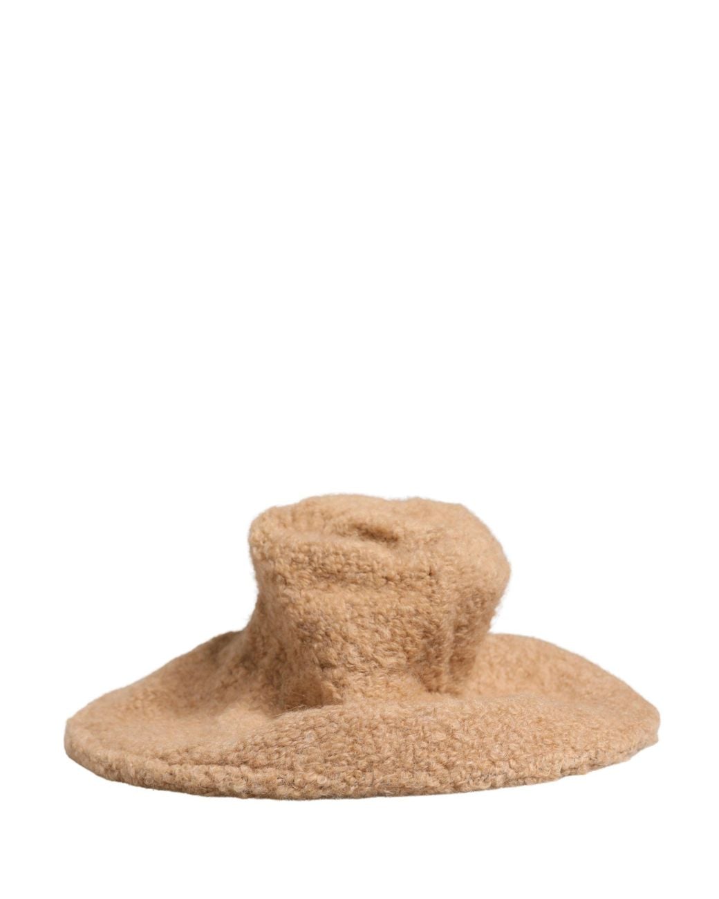 Dolce & Gabbana White Virgin Wool Fur Knitted Capello Hat Nylon Wp