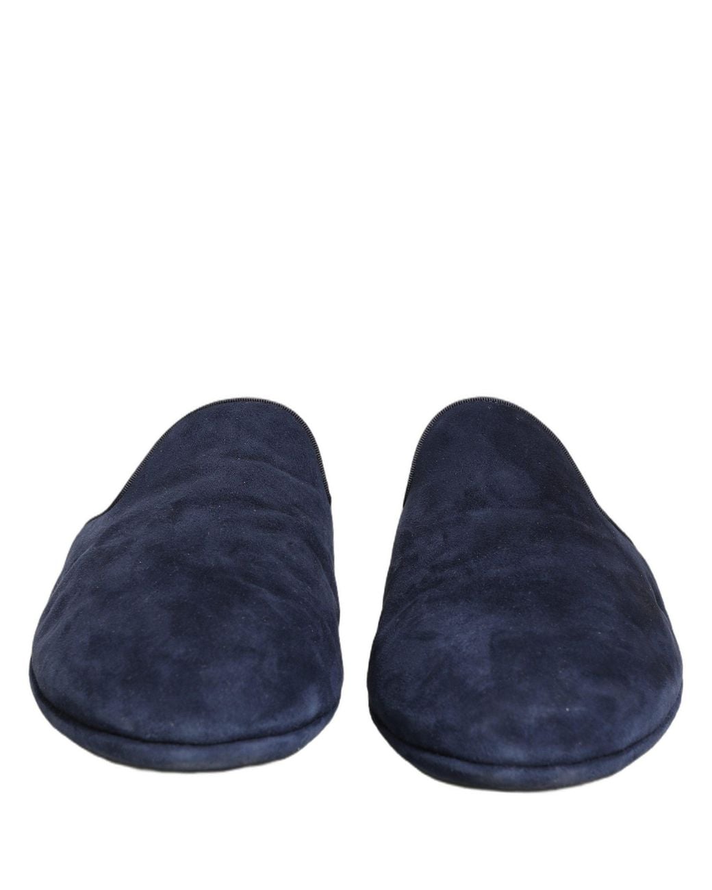 Dolce & Gabbana Gray Suede Slides Flat Slipper Shoes Capra (Suede) for men