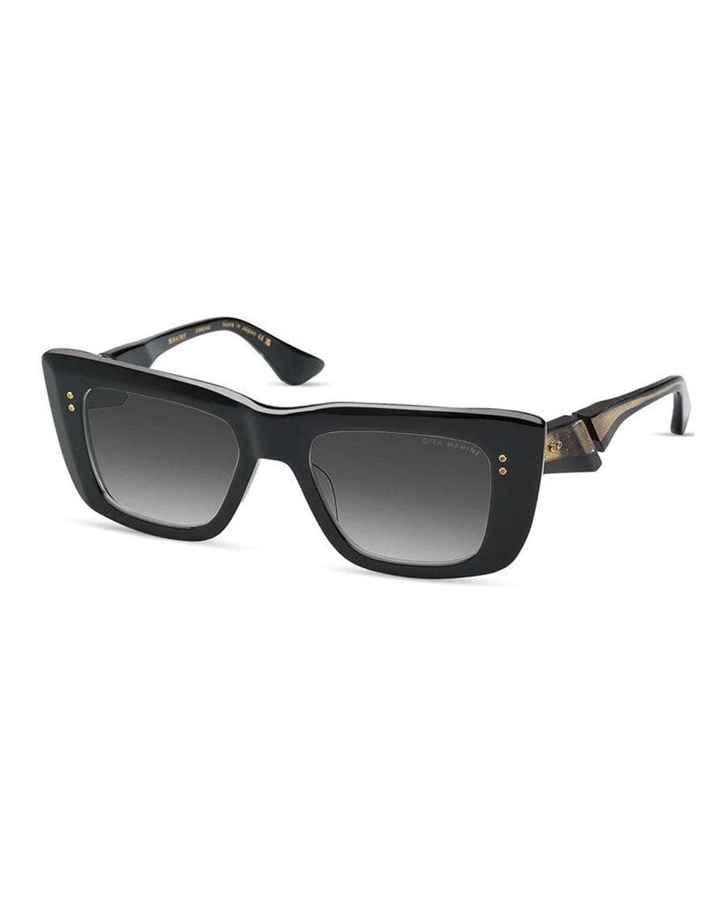 Dita Eyewear Black Sunglasses Square Full Rim, Frame And To Clear Gradient Lens