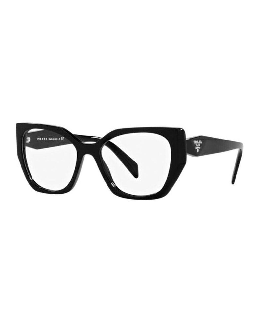 Prada Black Eyeglasses Cat Eye Full Rim, Frame And Clear Demo Lenses Lens Pr18Wv1Ab1O1 Sunglasses
