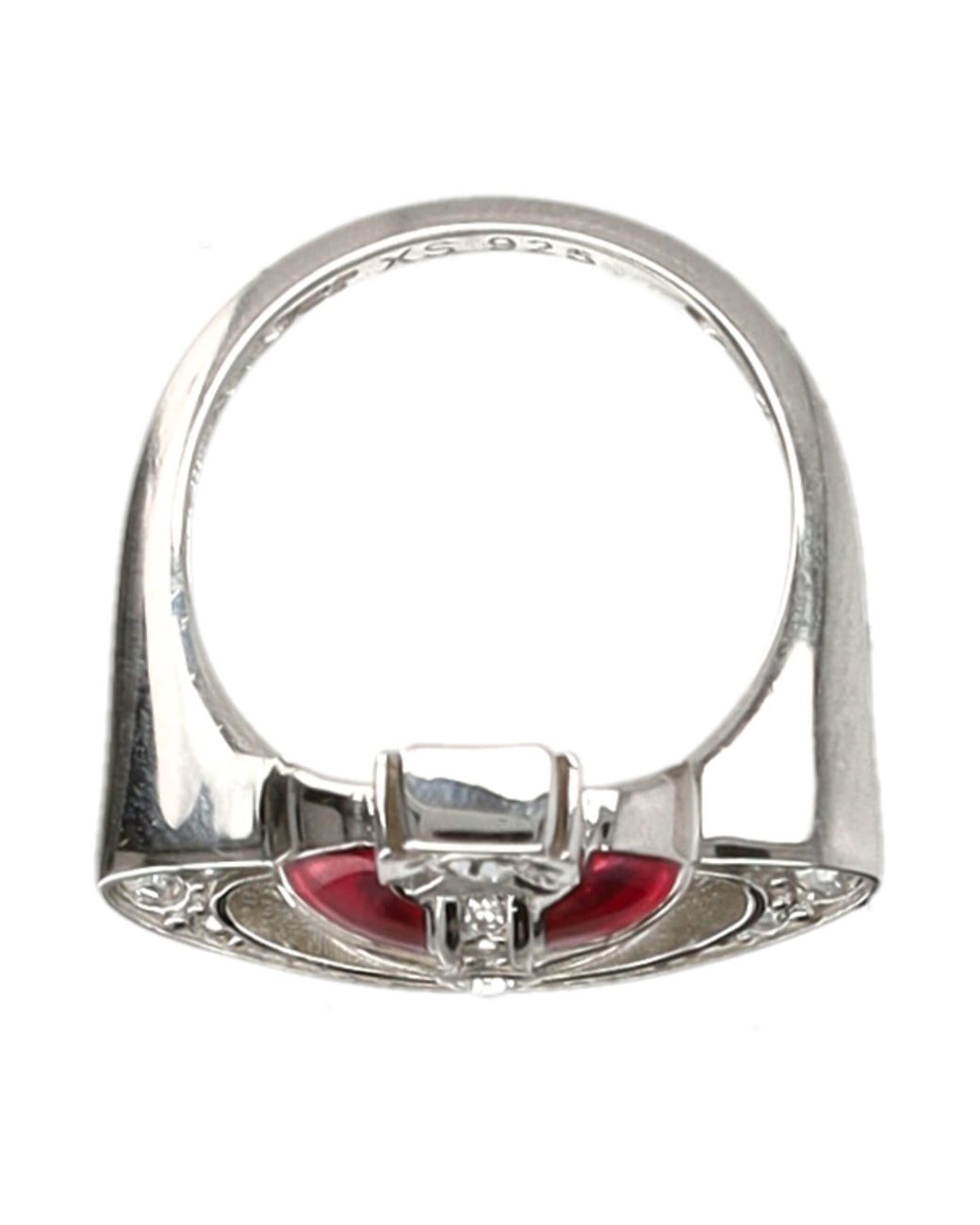 Vivienne Westwood New Diamante Heart Ring in White | Lyst UK