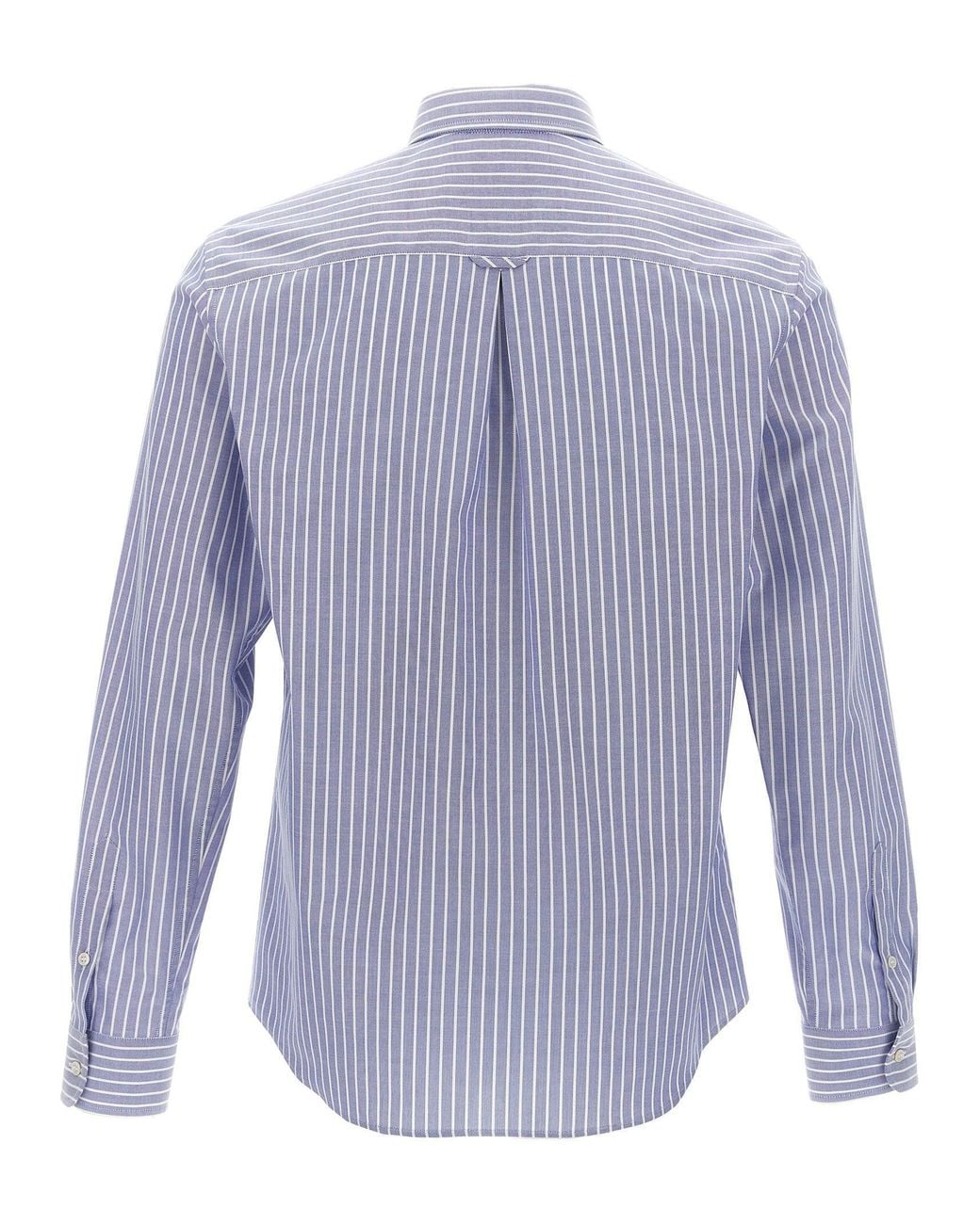 Valentino Garavani Blue Striped Cotton Shirt