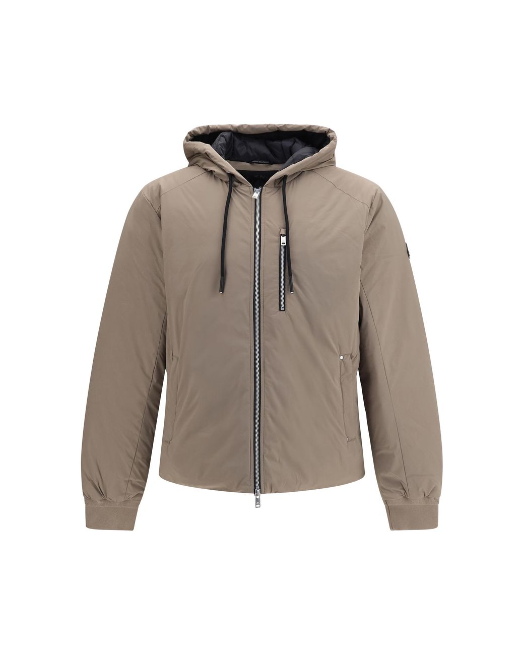 Moose Knuckles Gray Hooded Down Jacket for men