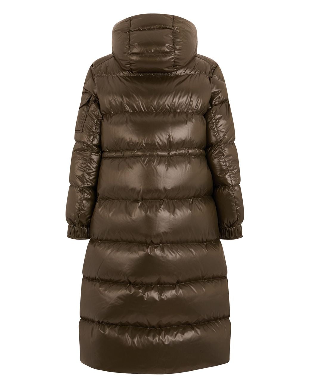 Moncler Brown Hooded Puffer Jacket Polyamide