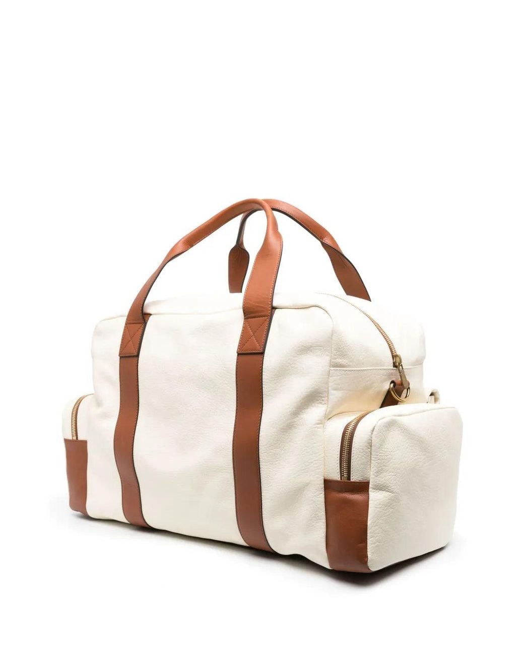 Brunello Cucinelli Pink Logo-Patch Zipped Holdall Bag for men