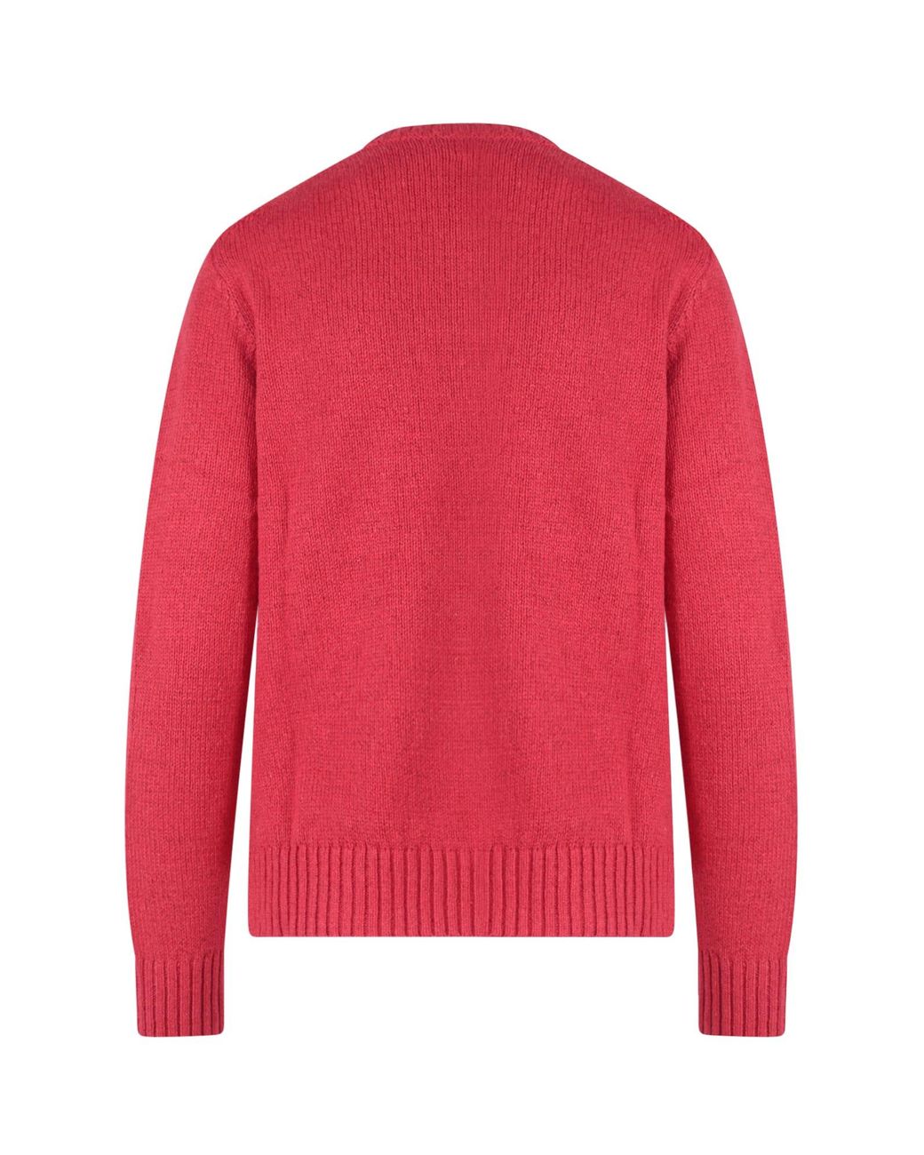 Polo Ralph Lauren Crew Neck Long Sleeves Knitwear in Red | Lyst