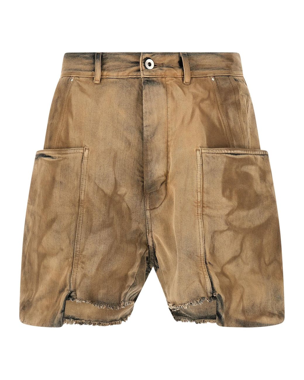 Rick Owens Natural Cotton Bermuda Shorts for men