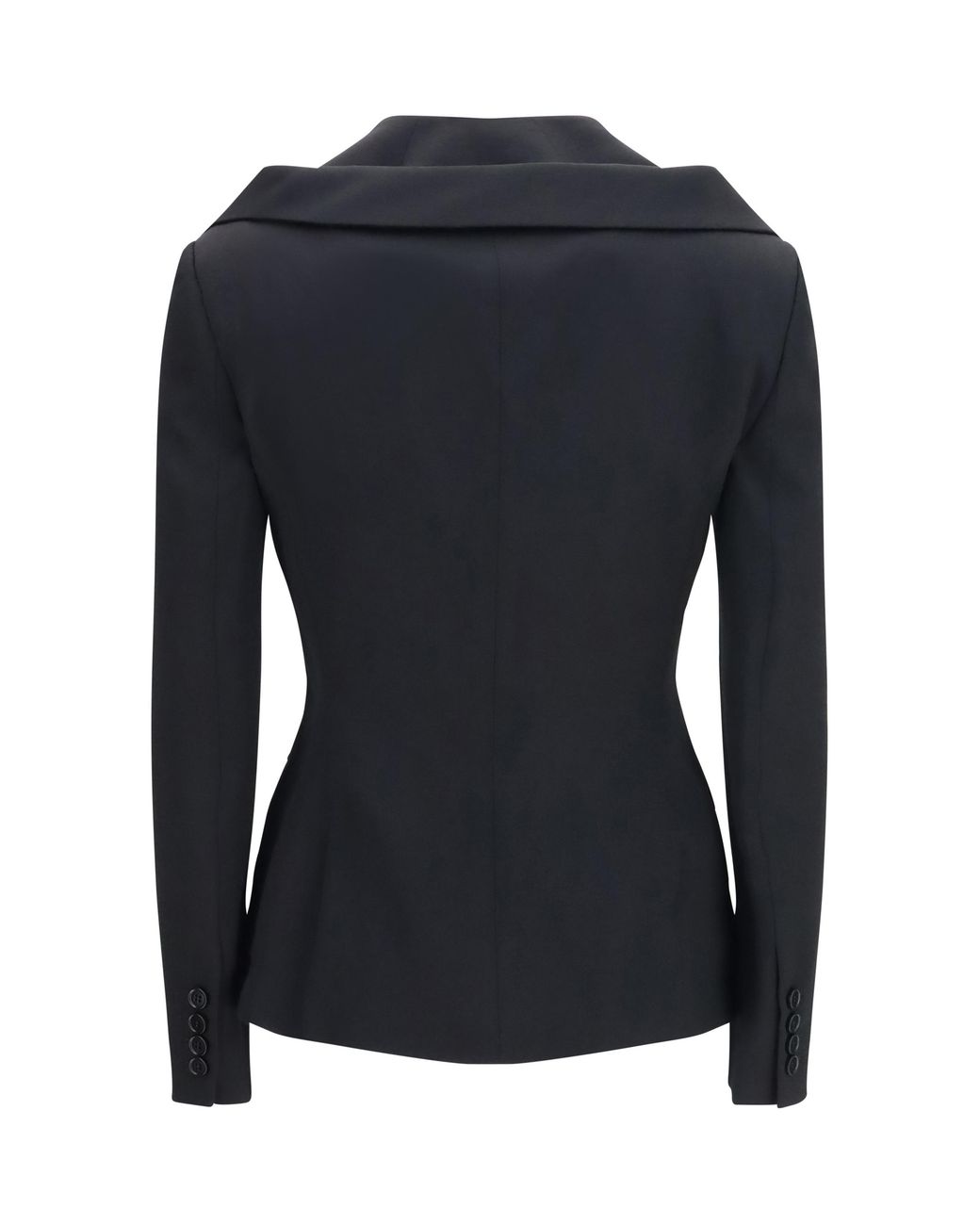 McQueen Blue Jacket Off-Shoulder Merino Wool