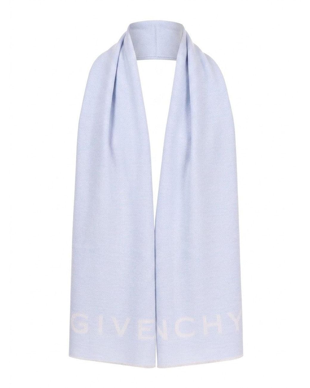 Givenchy Blue Givenchy Wool Blend Scarf