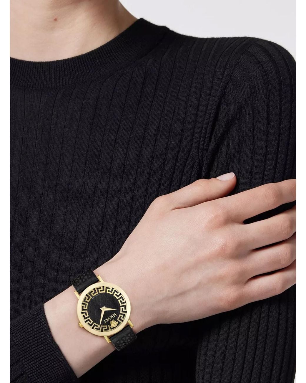 Versace Metallic Daedalus 35Mm Quartz Watch Bijoux
