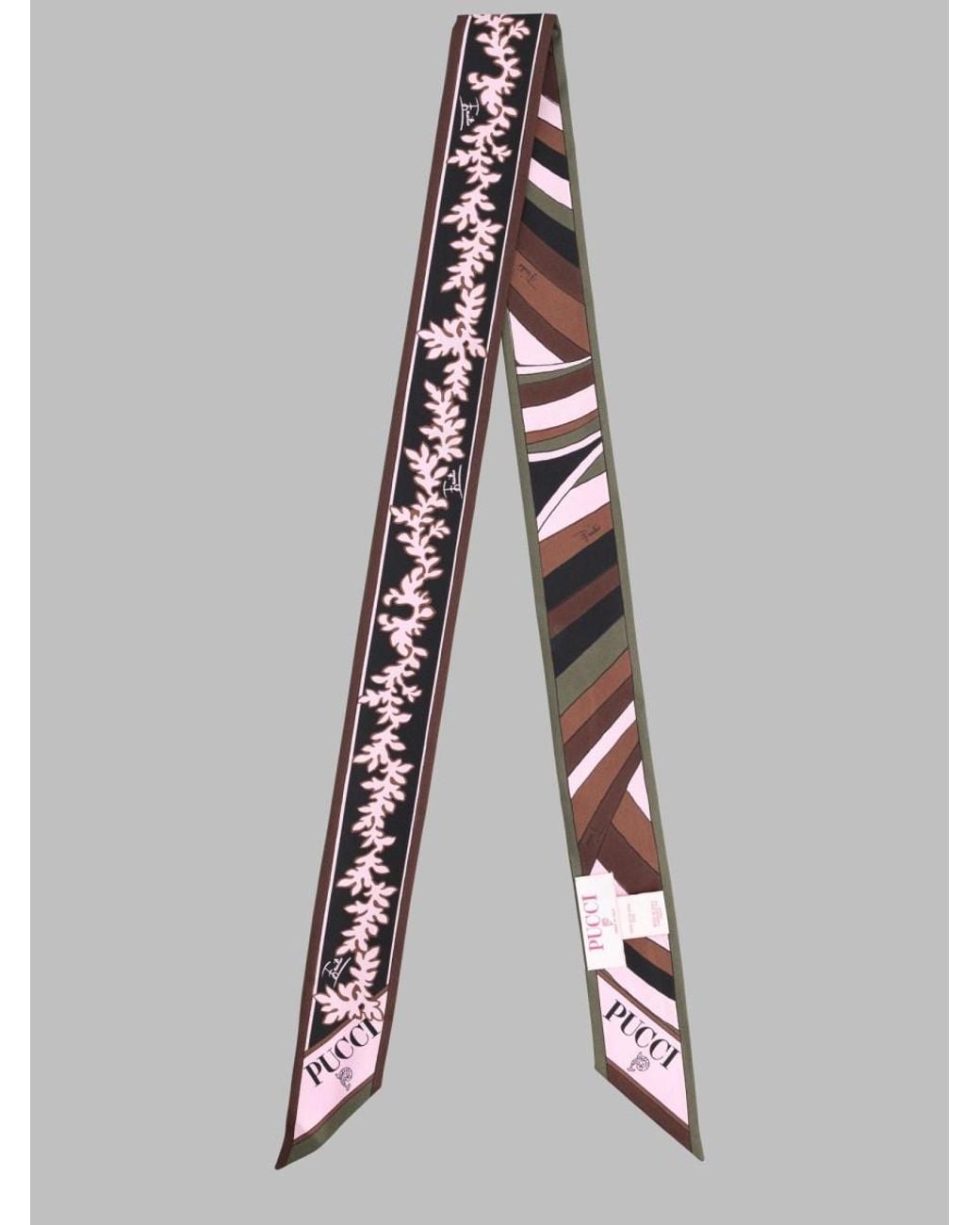 Emilio Pucci White Silk Bandeau Scarf Scarfs