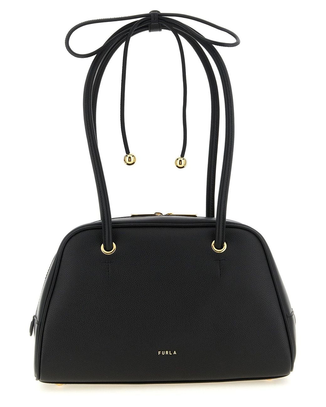 Furla Poppy M Shoulder Bag in Black | Lyst