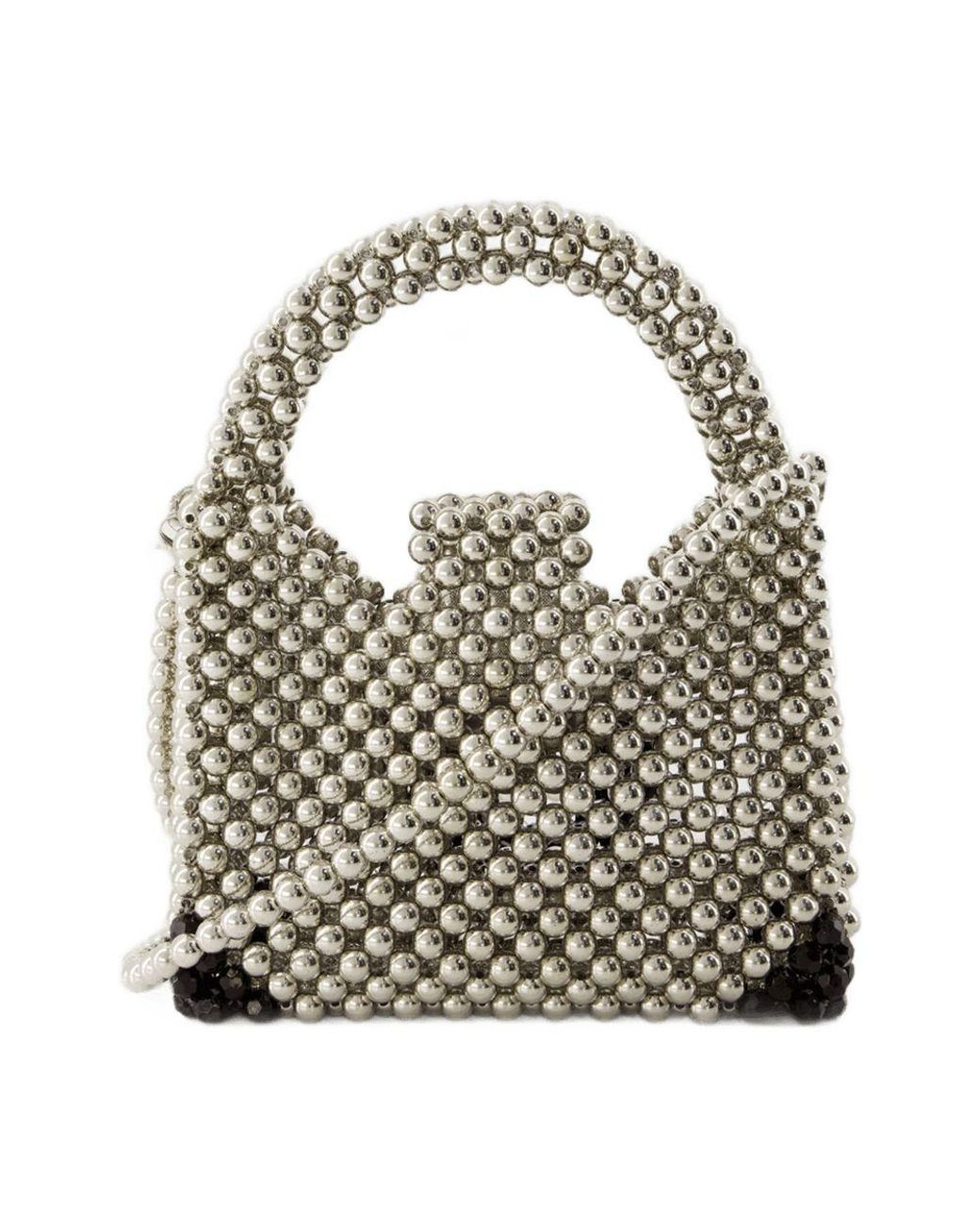Germanier Brown Beaded Bag