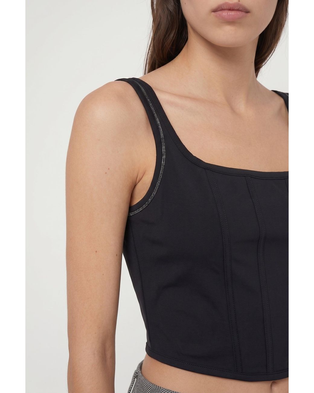 Brunello Cucinelli Black Fitted Cotton Shirt