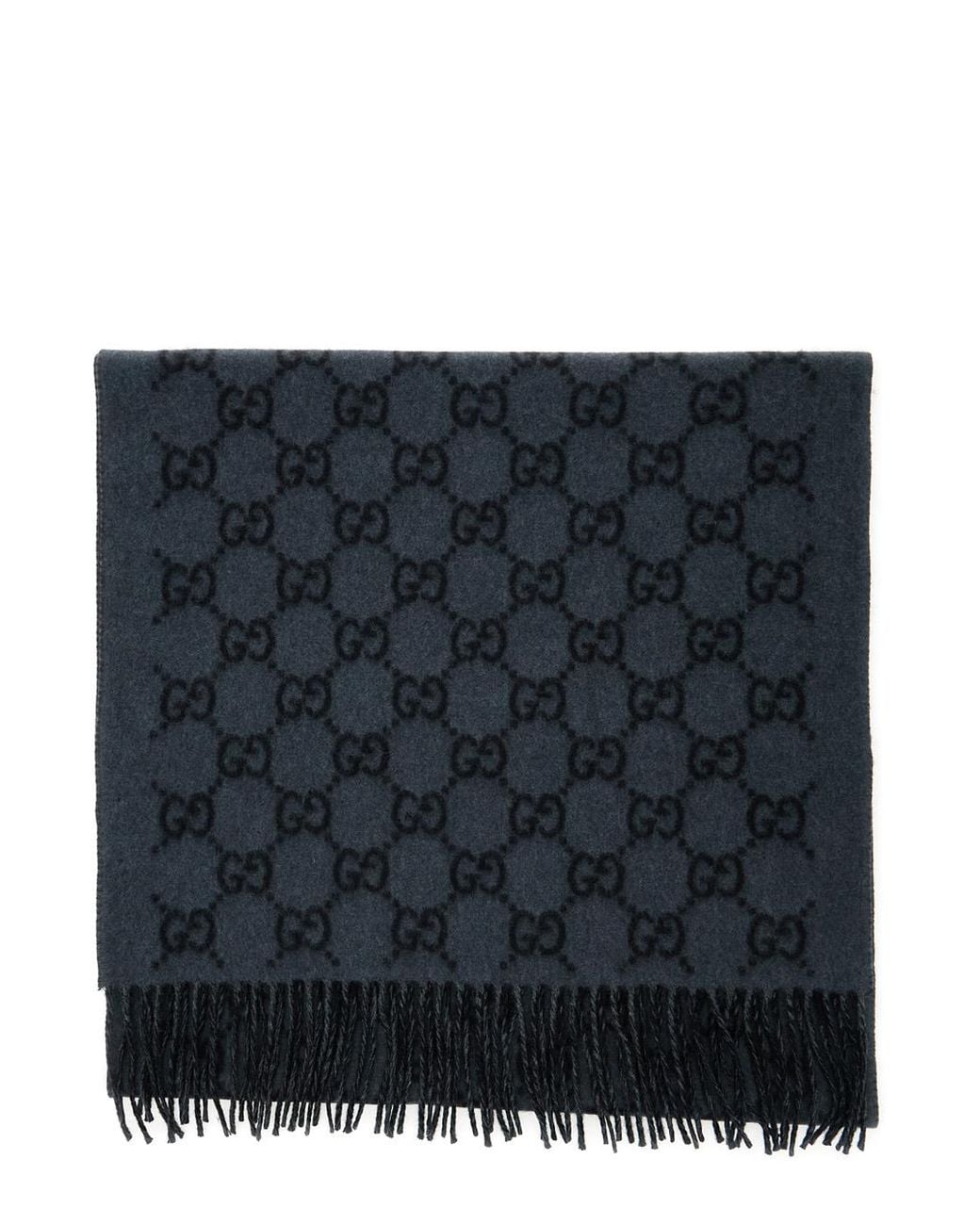 Gucci Blue Gucci Gg Jacquard Cashmere Scarf for men