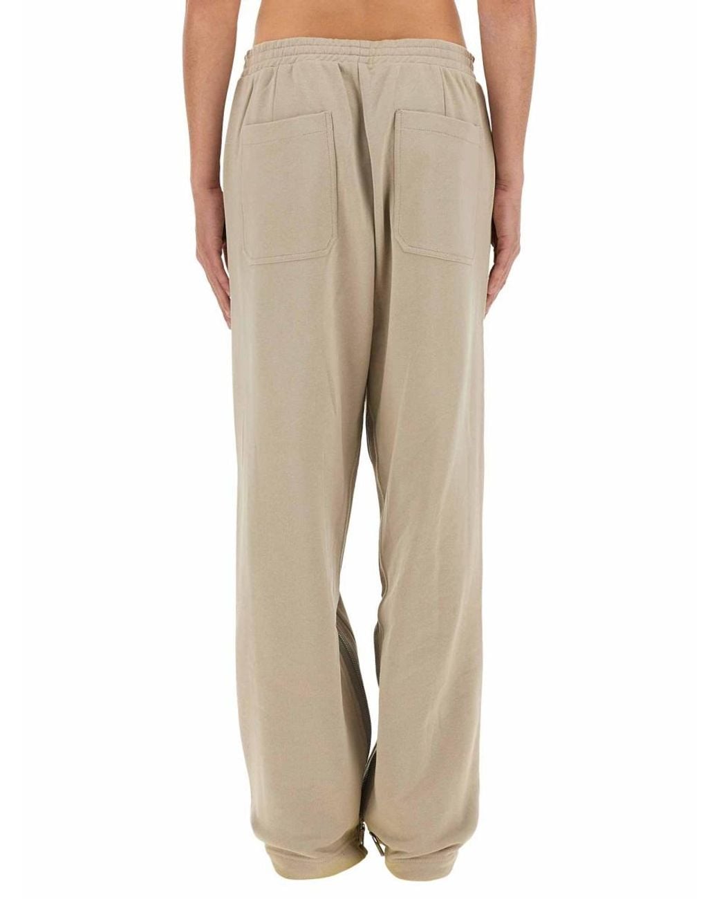 Helmut Lang Natural Jogging Pants With Zipper Organic Cotton Track for men