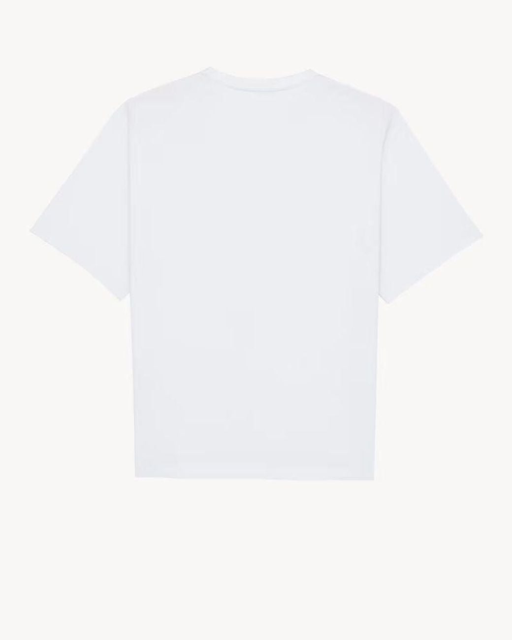 Saint Laurent White Saint Laurent Classic Crewneck T-Shirt for men