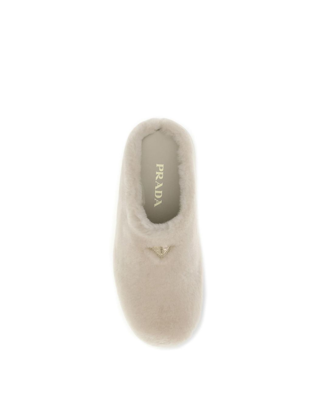 Prada White Fur Mules