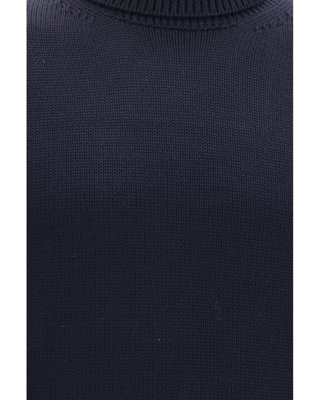 Roberto Collina Blue Turtleneck Wool Sweater Merino Ovis Aries for men