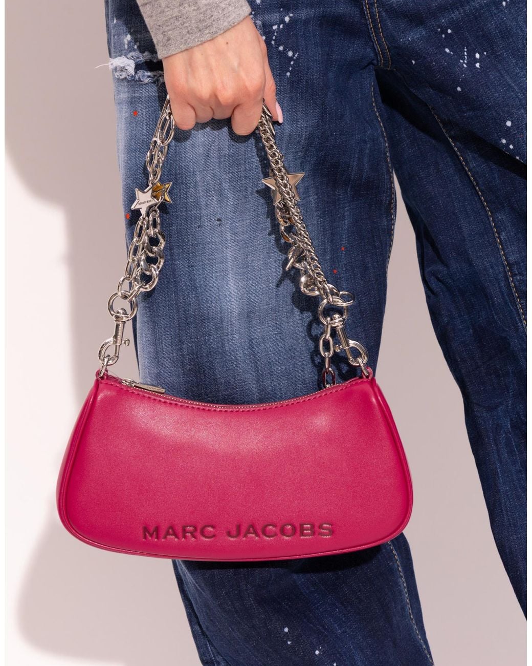 Marc Jacobs Pink The Star Charm Shoulder Bag