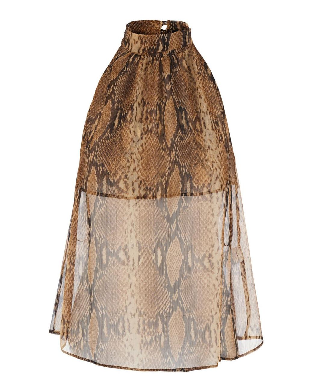 Le Plain Brown Top With Tortoiseshell Print, Tops