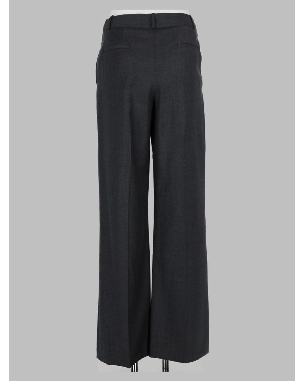 Loulou de Saison Black Pleated Trousers Virgin Wool