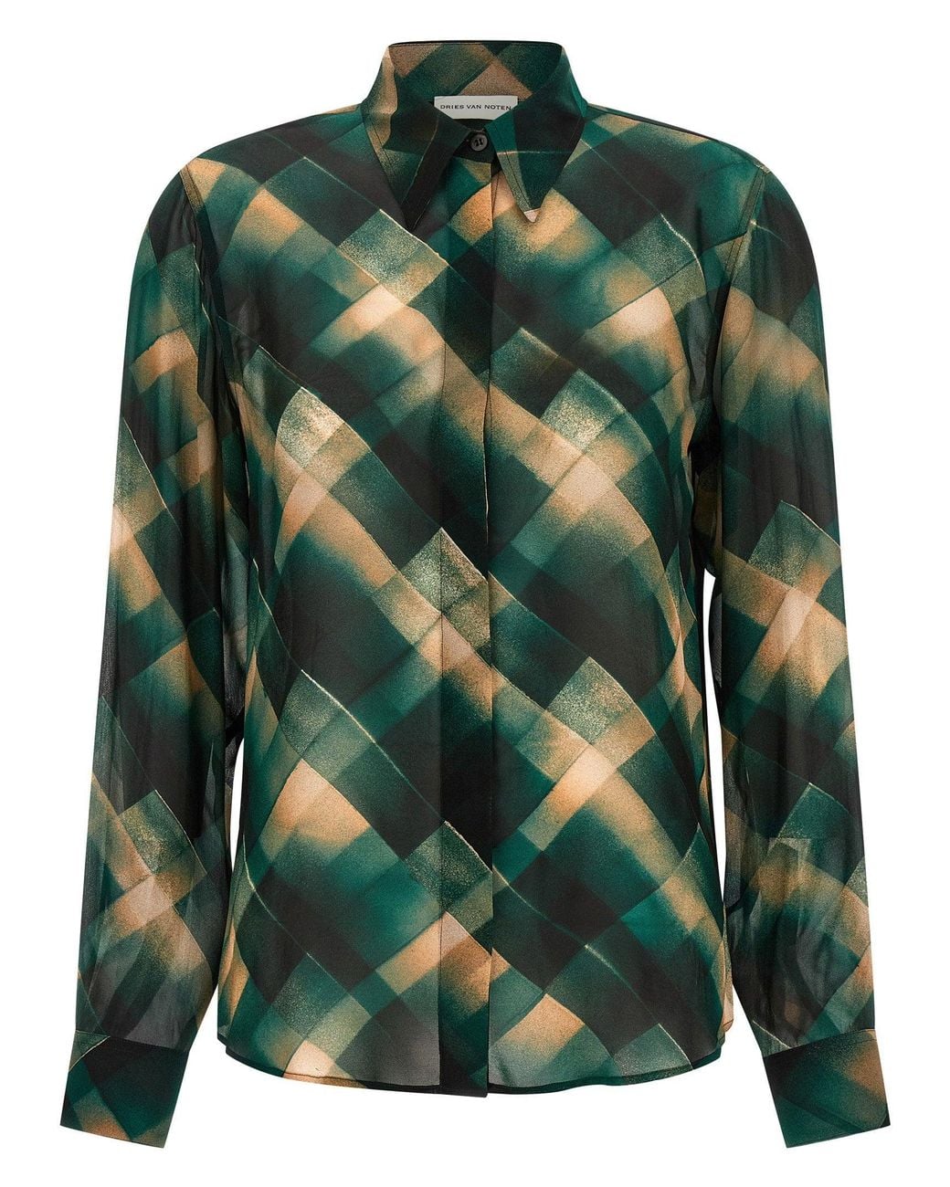 Dries Van Noten Green Chowy Shirt