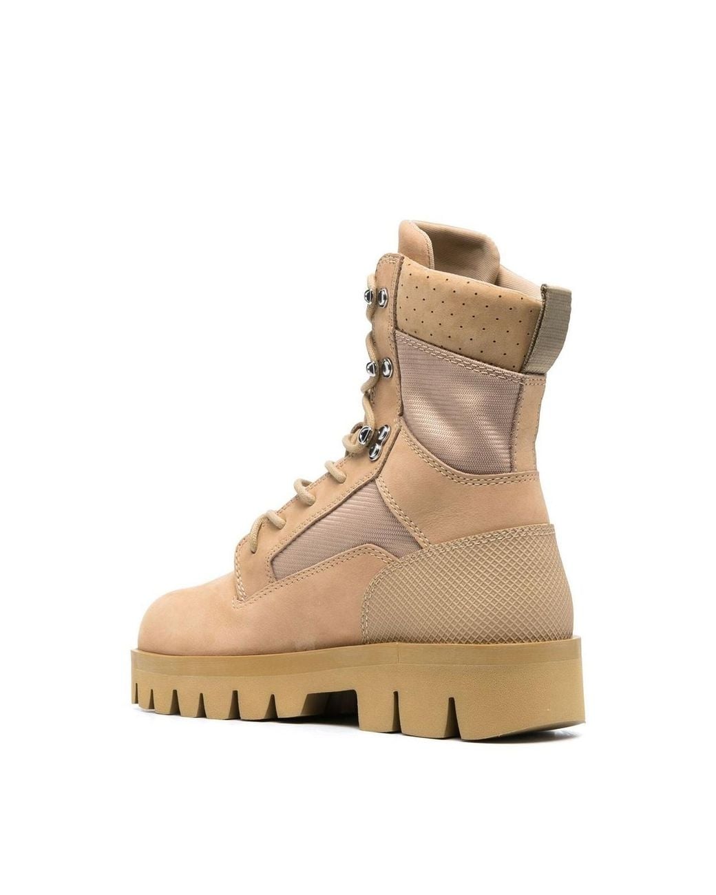 Heron Preston Natural Lace-Up Military Boots