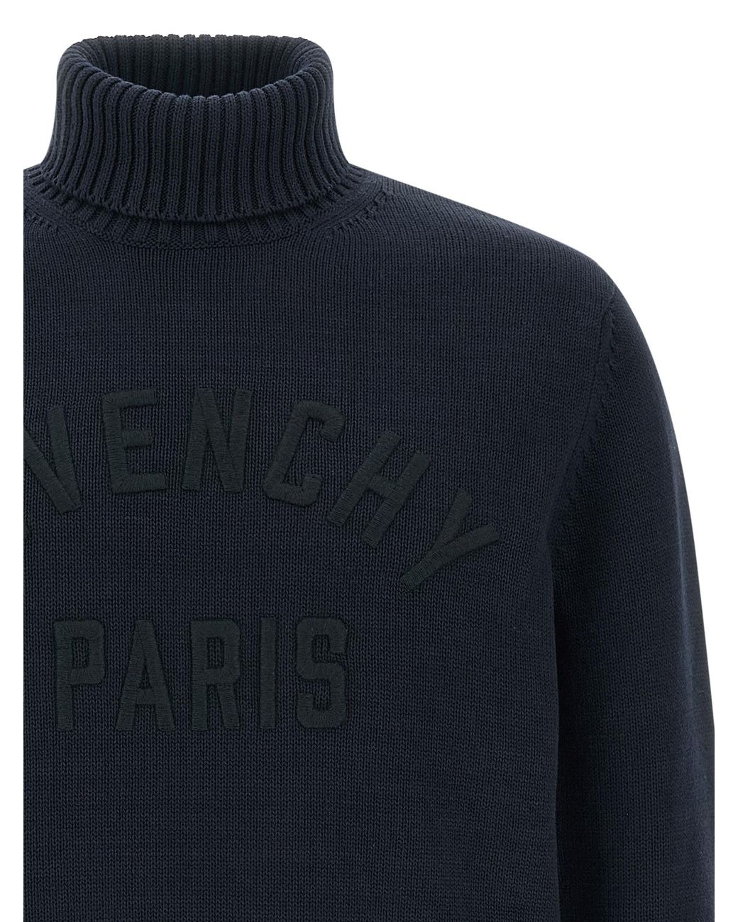 Givenchy Blue Paris' Turtleneck Sweater for men
