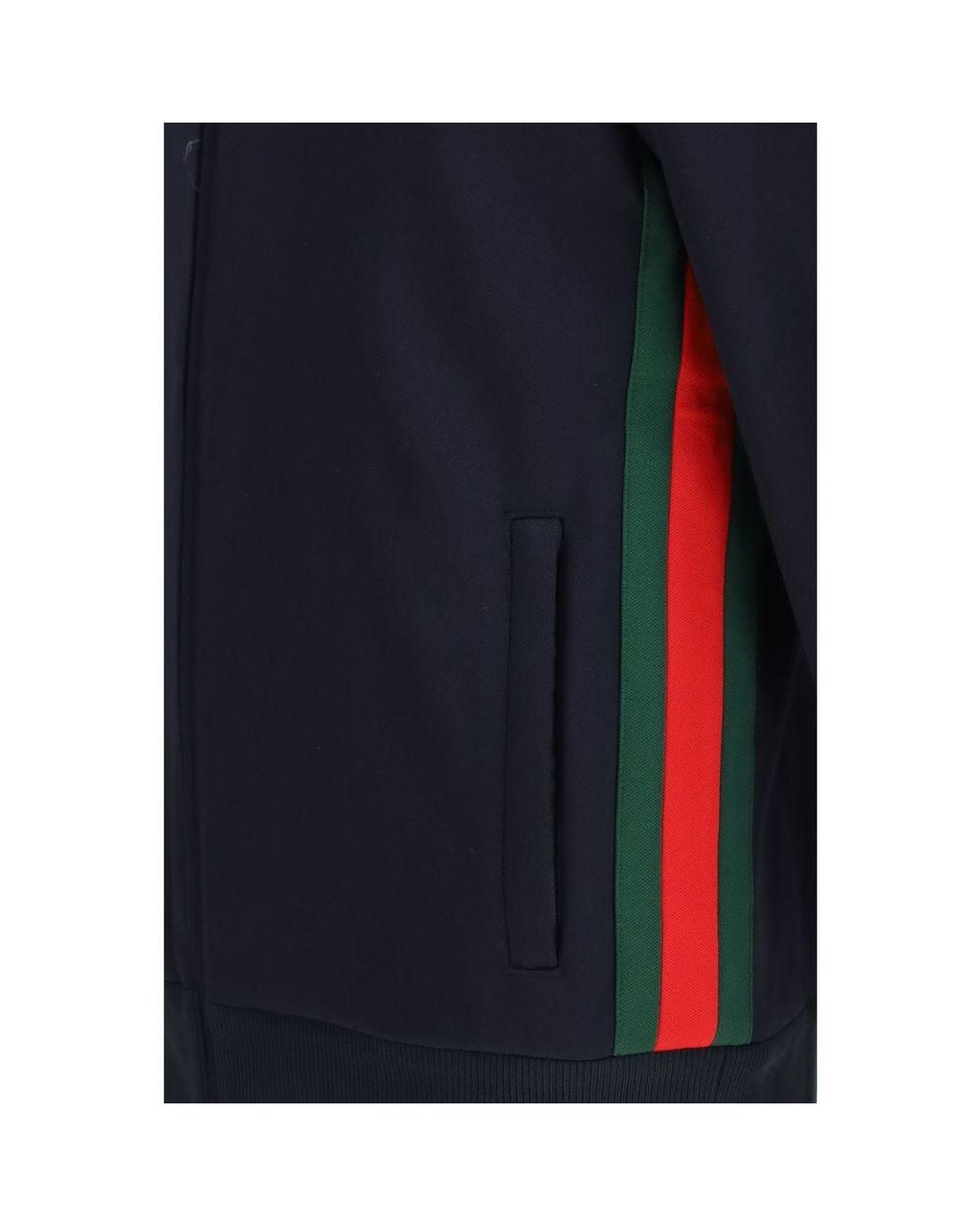 Gucci Blue Gucci Web-Tape Technical Jersey Sweatshirt for men